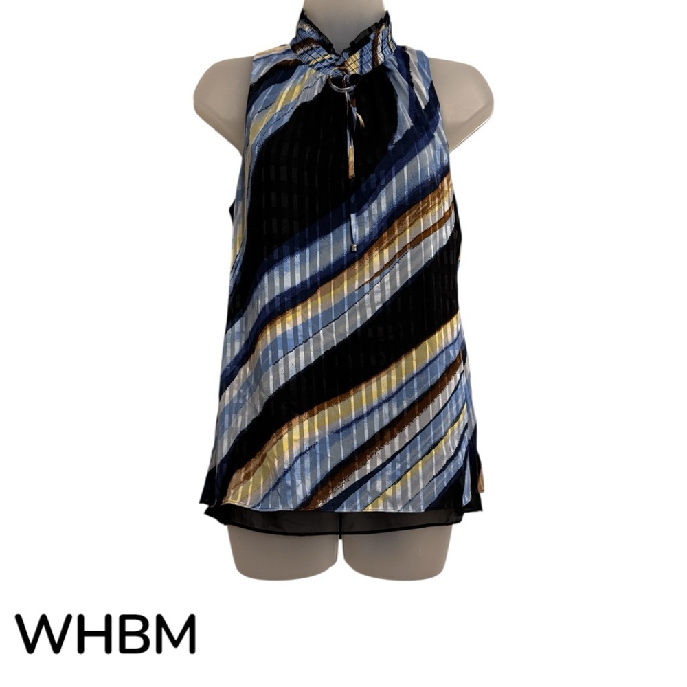 White House Black Market Multicolor Striped Sleeveless Blouse  SMALL  #7